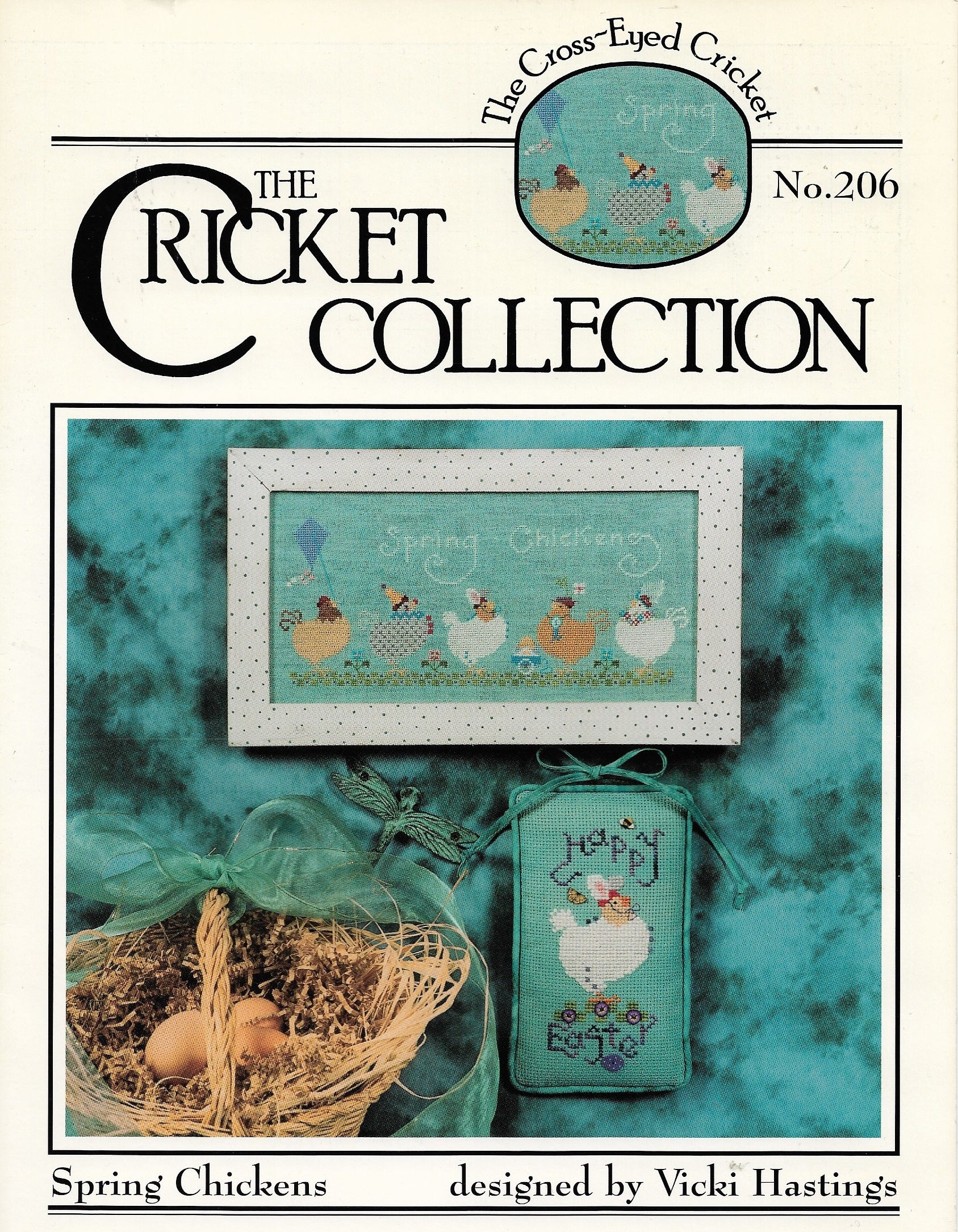 Cricket Collection Spring Chickens CC206 cross stitch pattern