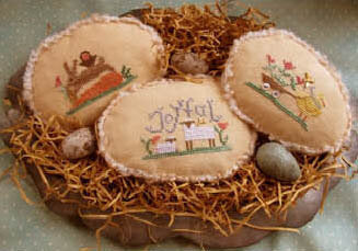 Homespun Elegance Spring Eggs III Easter cross stitch pattern