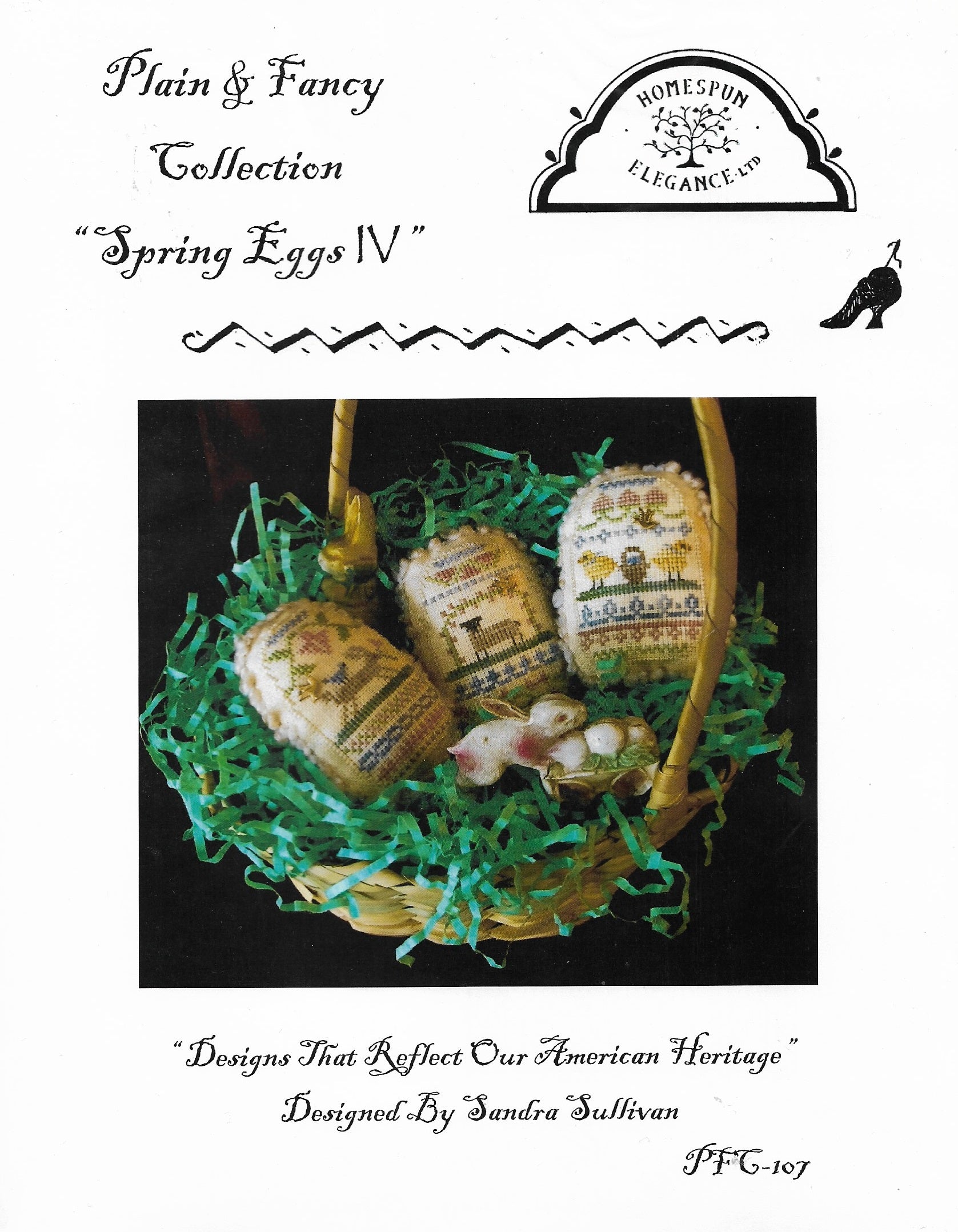 Homespun Elegance Spring Eggs IV Easter cross stitch pattern