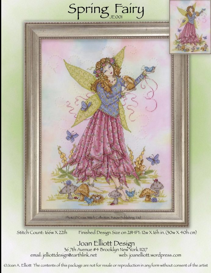 Joan Elliot Spring Fairy JE001 cross stitch pattern