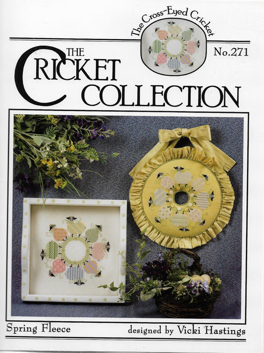 Cricket Collection Spring Fleece CC271 sheep cross stitch pattern