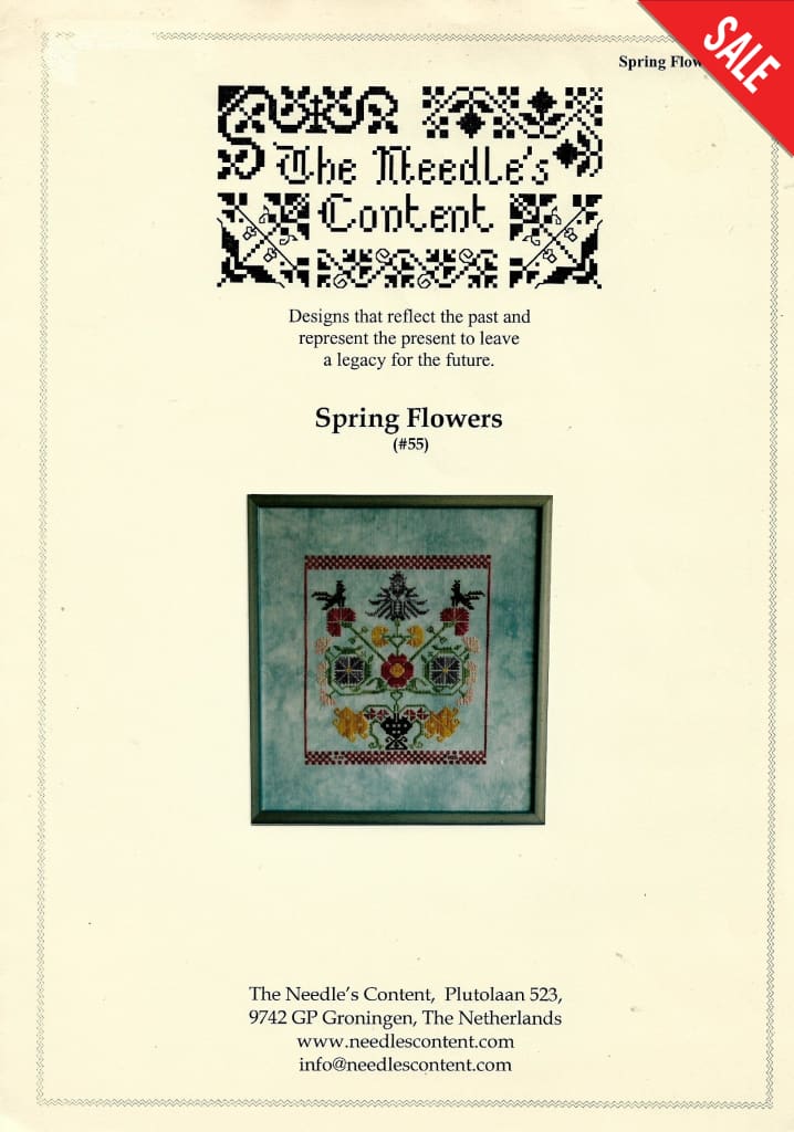 Needle's Content Spring Flowers 55 cross stitch pattern