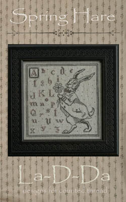 La-D-Da Spring Hare cross stitch sampler pattern