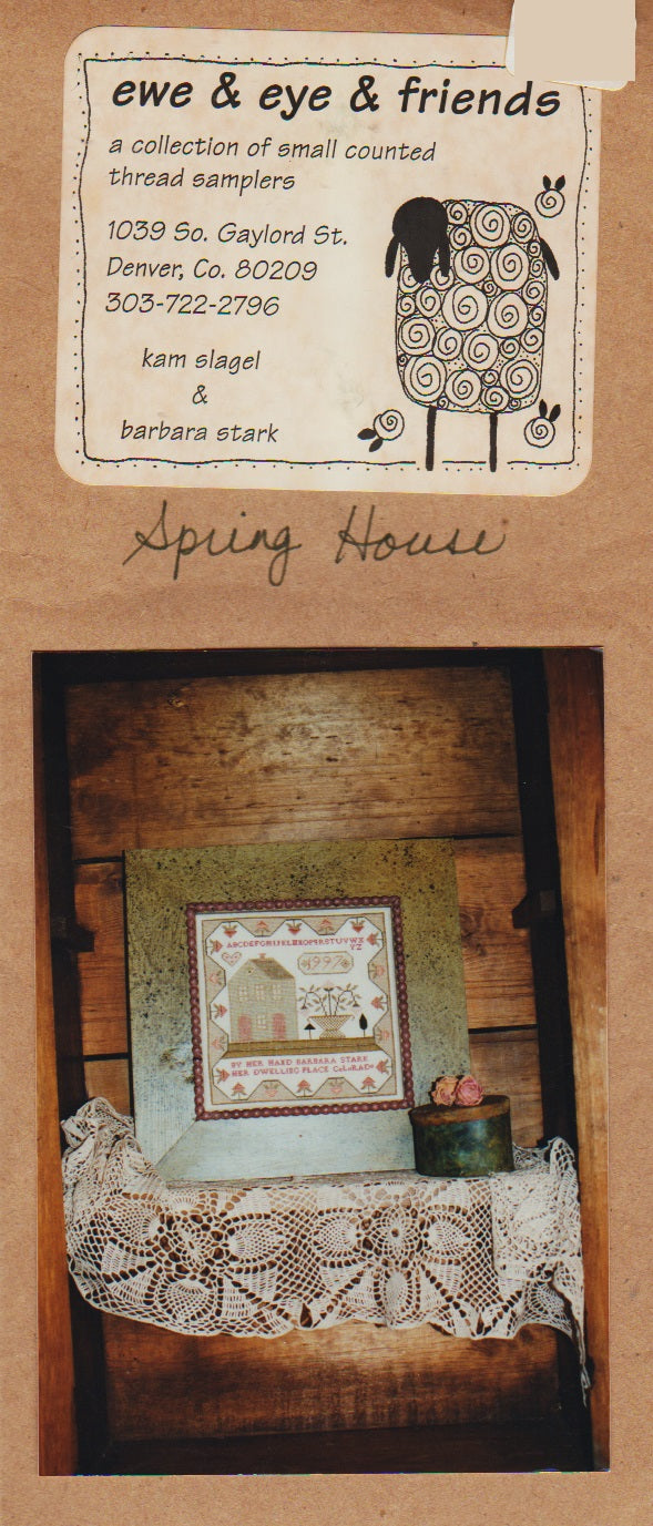 Ewe & Eye Spring House cross stitch pattern