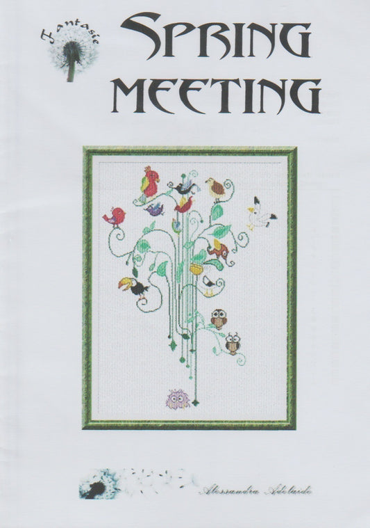 Alessandra Adelaide Spring Meeting cross stitch bird pattern