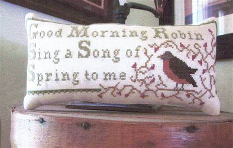 Widgets & Wool Spring Robin cross stitch pattern