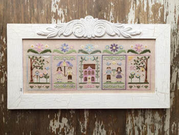 Country Cottage Needleworks Spring Social cross stitch pattern 