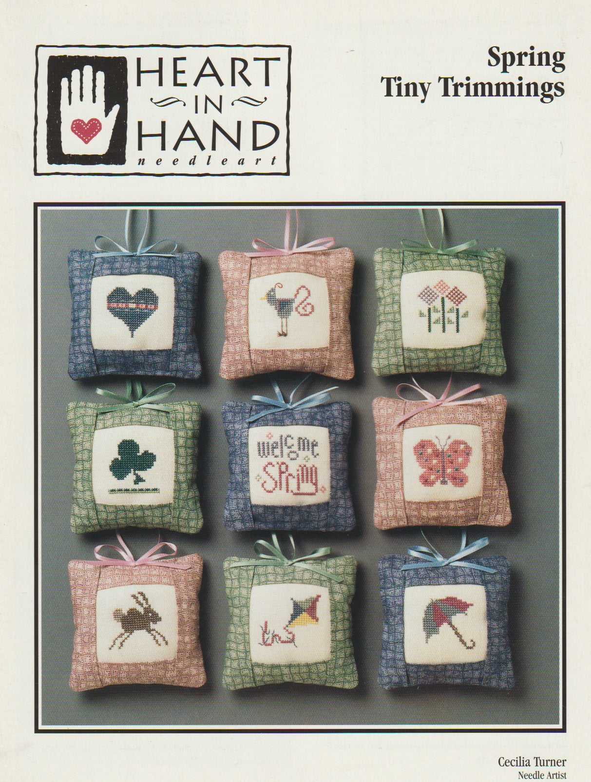 Heart In hand Spring Tiny Trimmings cross stitch pattern