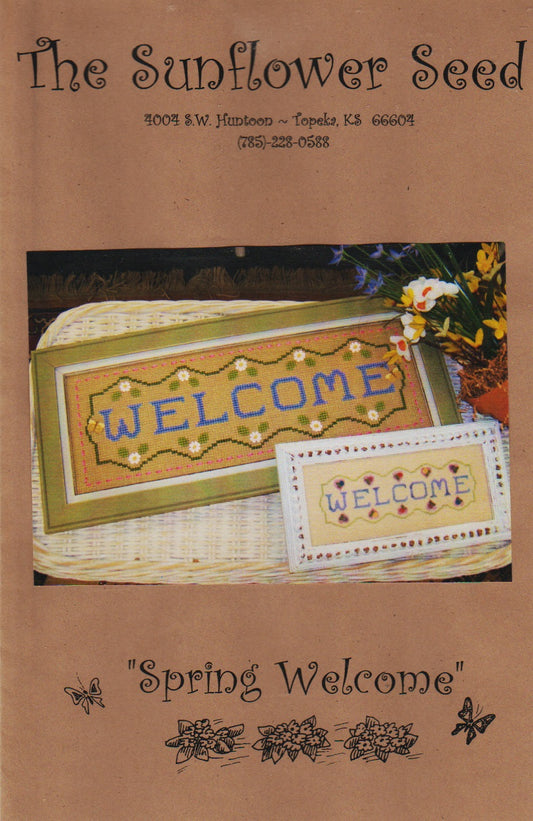 The Sunflower Seed Spring Welcome cross stitch pattern