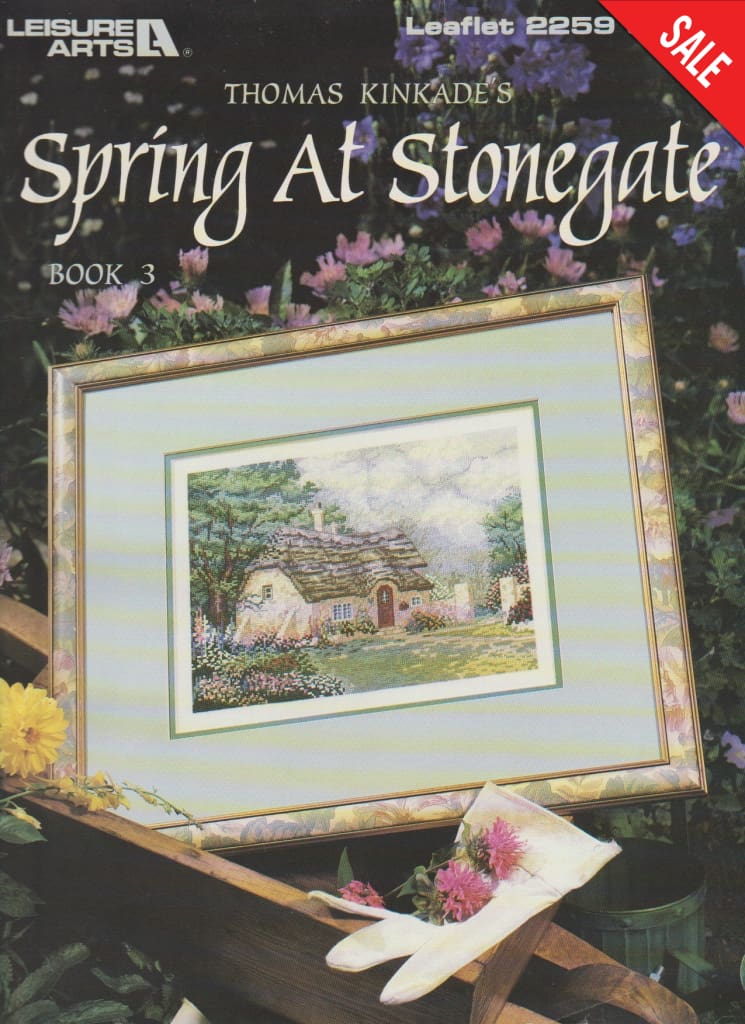 Leisure Arts Spring at Stonegate Thomas Kinkade pattern 2259 cross stitch pattern