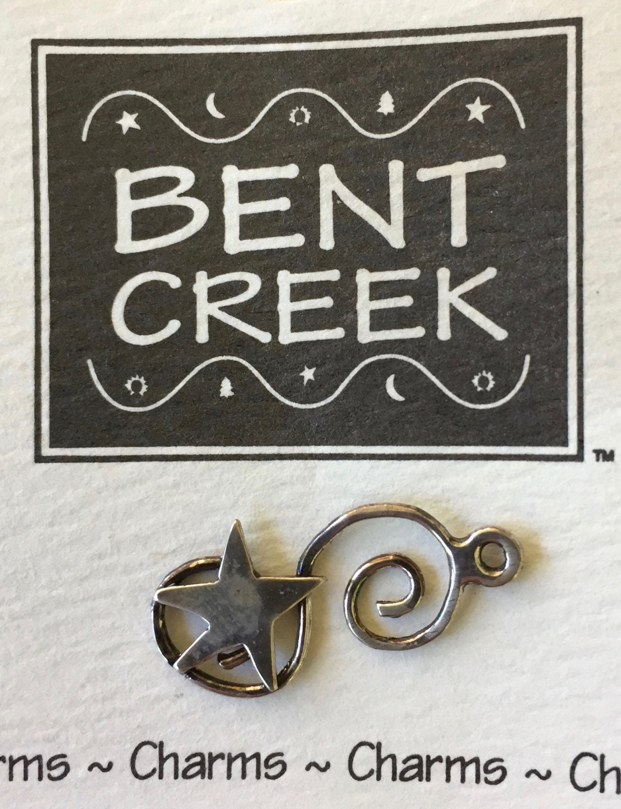 Bent Creek Swirly Star charm