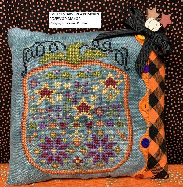 Rosewood Manor Stars On A Pumpkin SM-021 Halloween cross stitch pattern