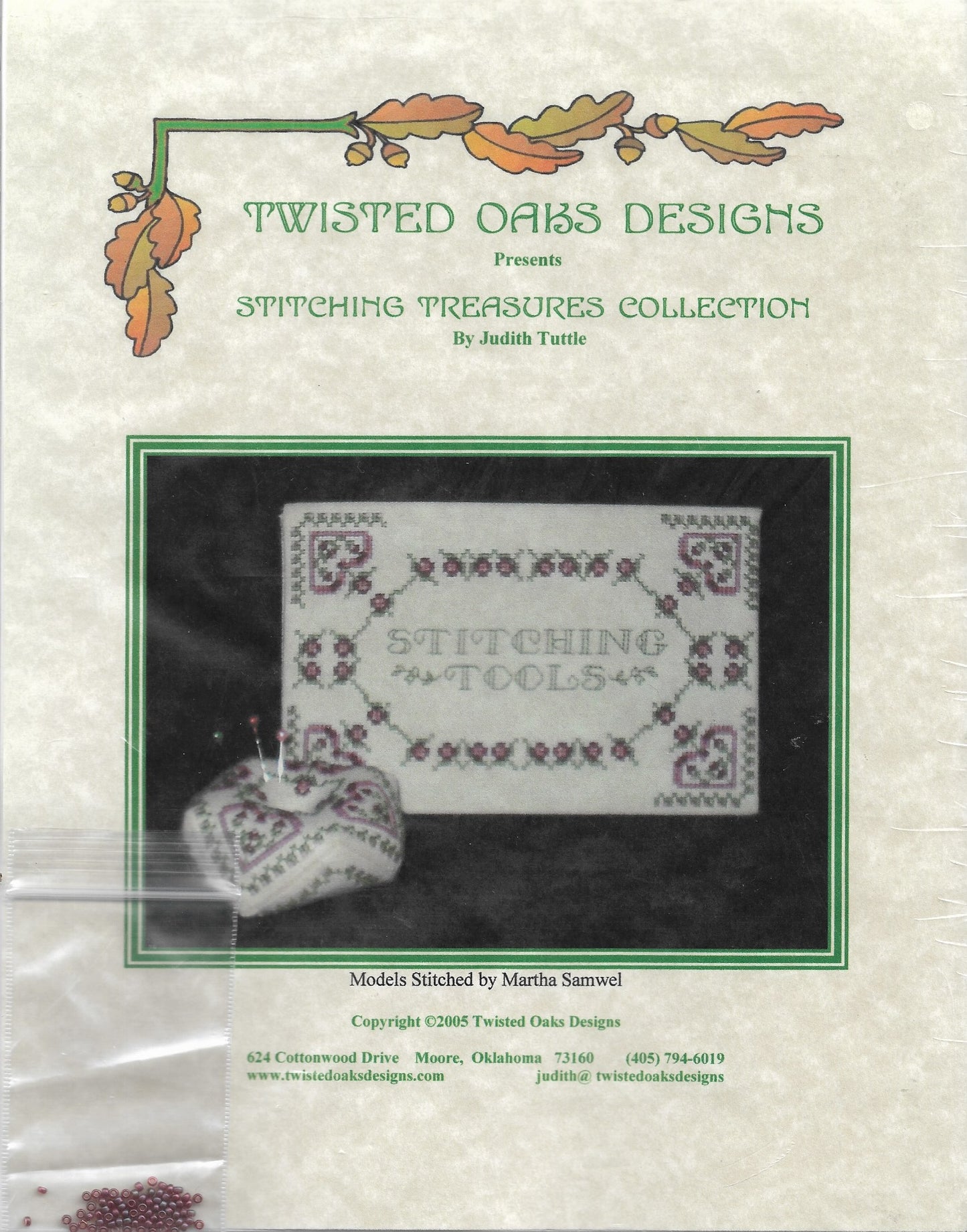 Twisted Oaks Designs Stitching Treasures II Collection cross stitch pattern