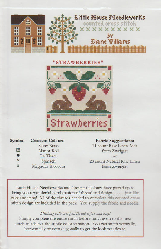 Little House Needleworks Strawberries cross stitch pattern