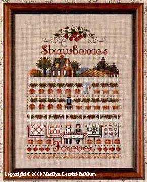 Told In A Garden Strawberries Forever TG38 Amish cross stitch pattern