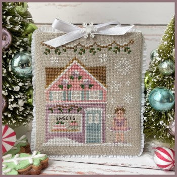 Country Cottage Needleworks  Sugar Plum's Sweet Shop Nutcracker Village 2 christmas cross stitch pattern