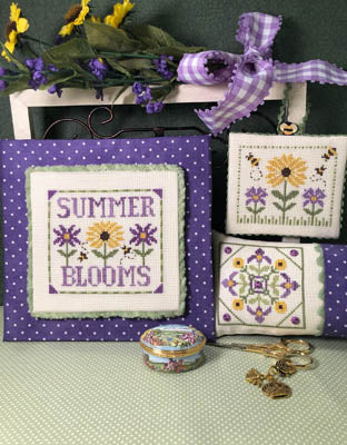 Scissortail Designs Summer Blooms cross stitch pattern