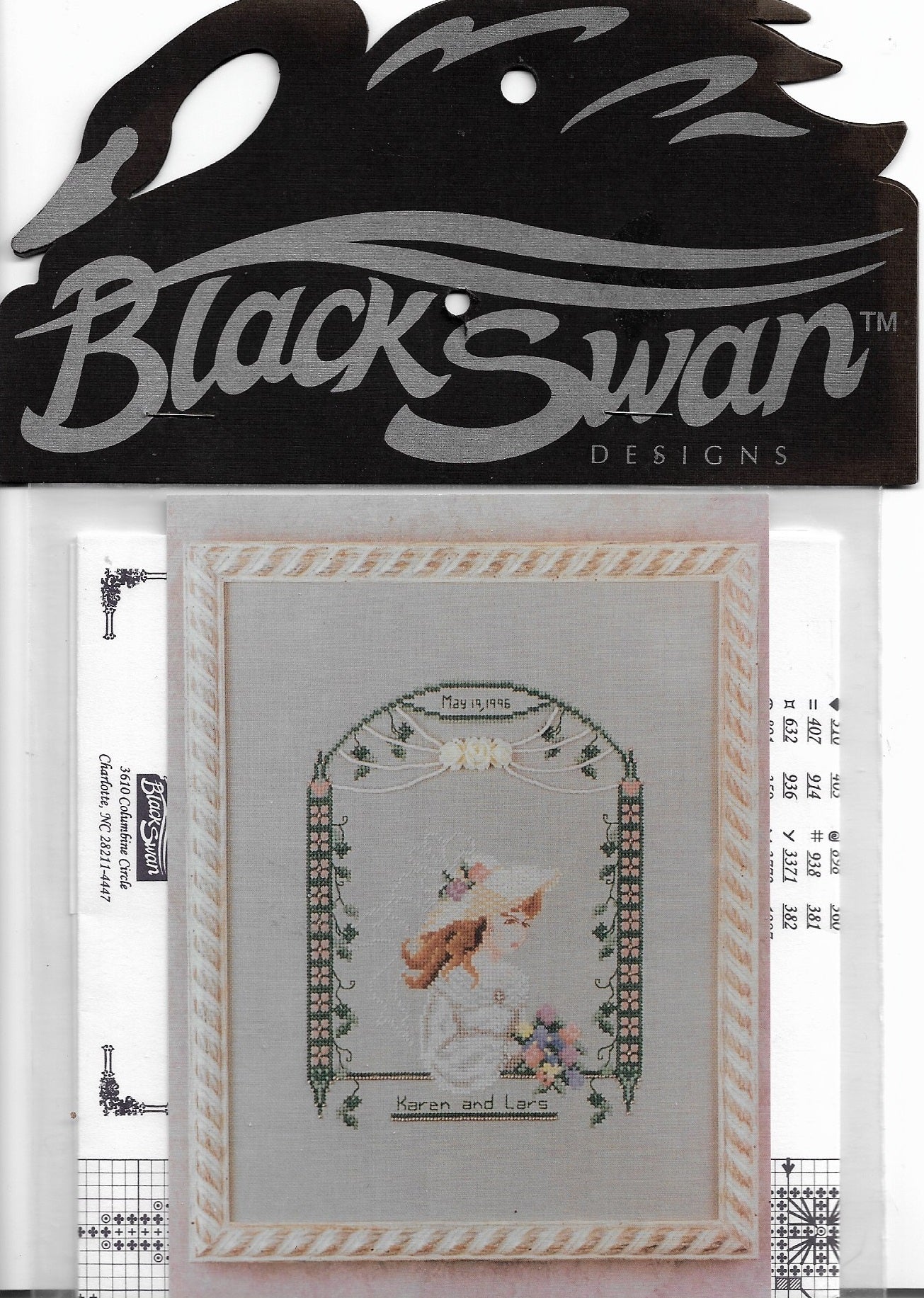 Black Swan Summer Bride cross stitch pattern