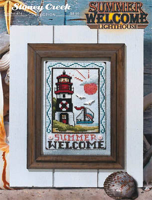 Stoney Creek Summer Welcome Lighthouse LFT474 cross stitch pattern