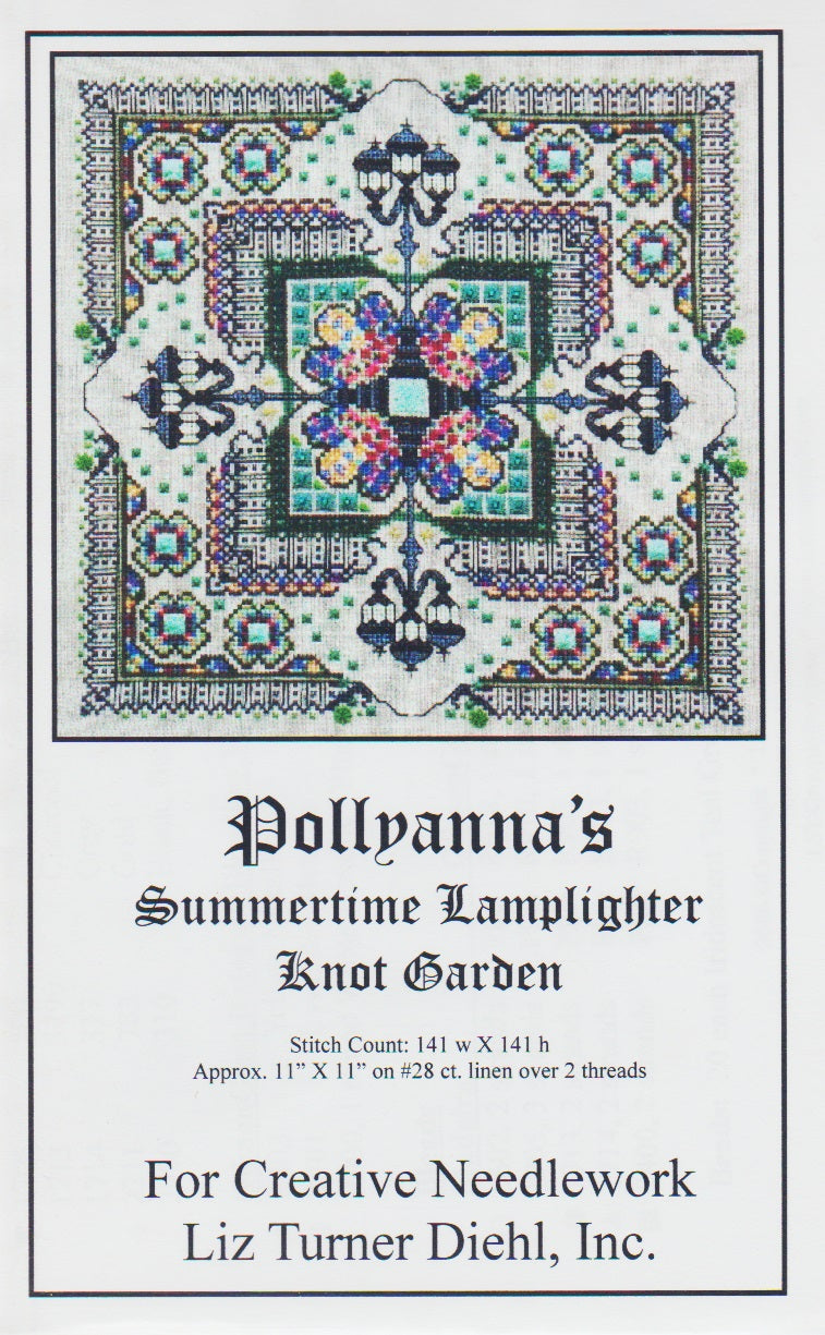 Creative Neddlework Pollyanna's Summertime Lamplighter Knot Garden cross stitch pattern