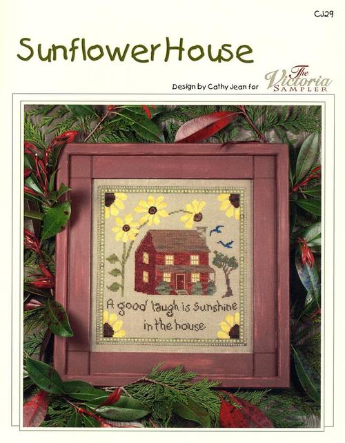 Victoria Sampler Sunflower House CJ29 cross stitch pattern