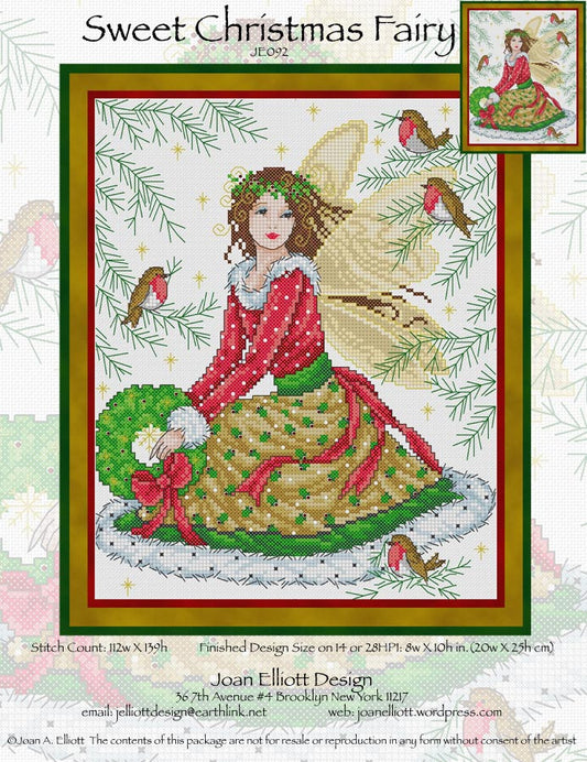 Joan Elliot Sweet Christmas Fairy JE094 cross stitch pattern