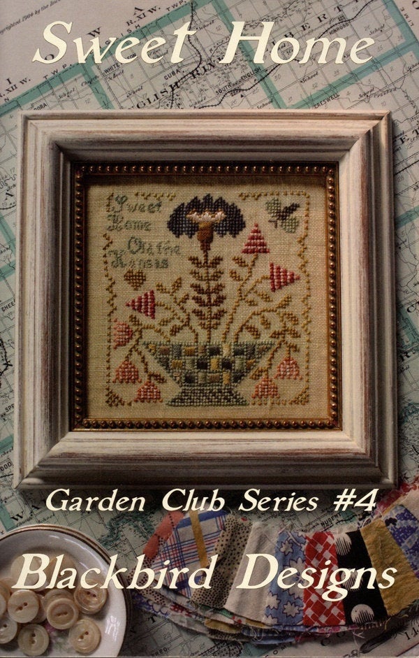 Blackbird Sweet Home - Garden Club #4 cross stitch pattern