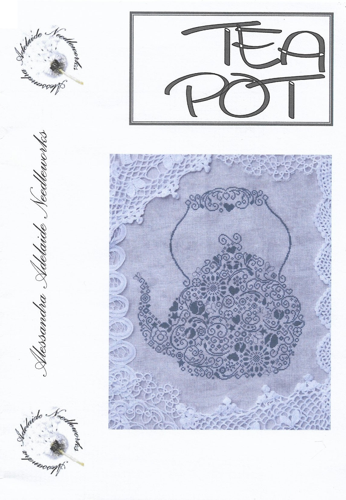 Alessandra Adelaide Tea Pot cross stitch pattern