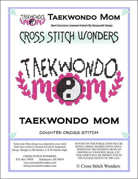 Cross Stitch Wonders Carolyn Manning Taekwondo Mom Cross stitch pattern