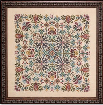 Ink Circles Tapestry  M42 cross stitch mandala pattern