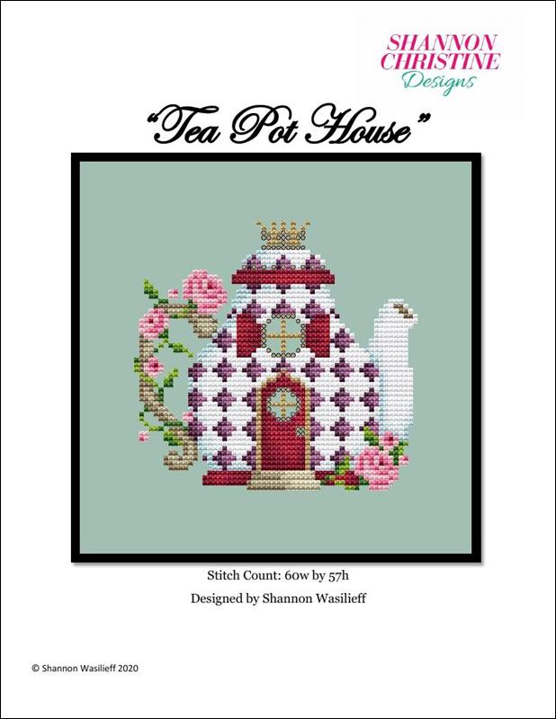Shannon Christine Tea Pot House cross stitch pattern