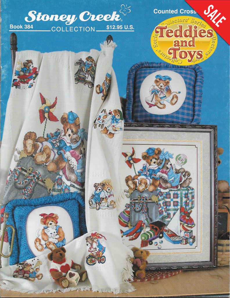 Stoney Creek Teddies & Toys BK384 cross stitch afghan pattern