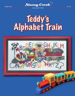 Stoney Creek Teddy's Alphabet Train LFT285 babie child cross stitch pattern