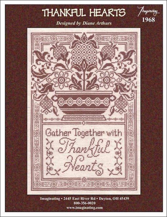 Imaginating Thankful Hearts 1968 cross stitch pattern