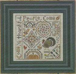Bent Creek Thankful Quaker thanksgiving cross stitch pattern