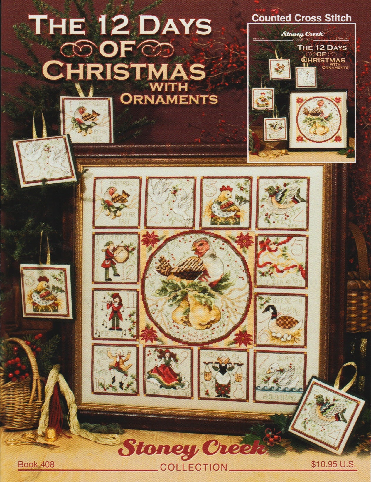 Stoney Creek The 12 Days of Christmas With Ornaments BK408 cross stitch pattern