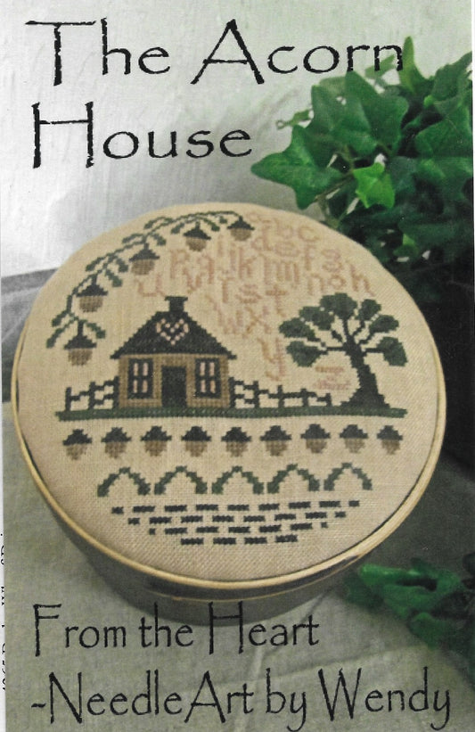 from The Heart The Acorn House cross stitch sampler pattern