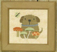 Bent Creek The Brown Dog cross stitch pattern