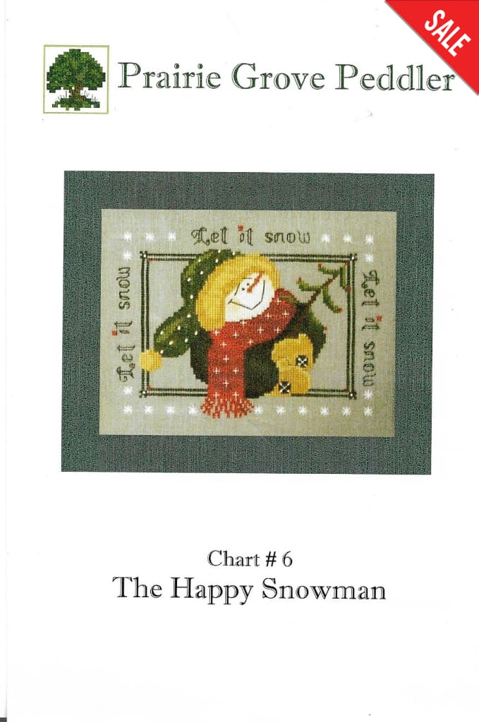 Prairie Grove Peddler The Happy Snowman cross stitch pattern