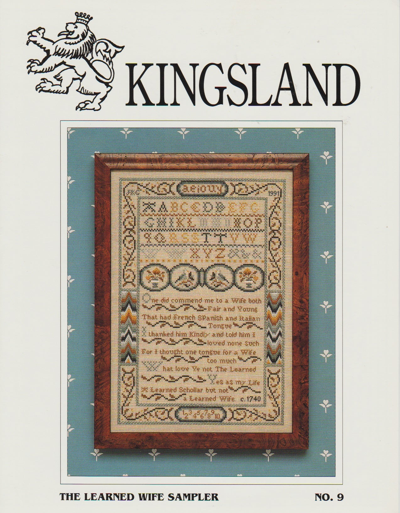 Kingsland The Learned Wife Sampler 9 cross stitch pattern