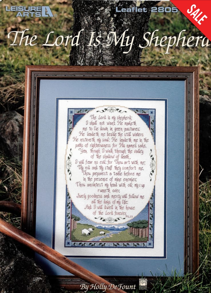 Leisure Arts The Lord Is My Shepherd religious cross stitch pattern