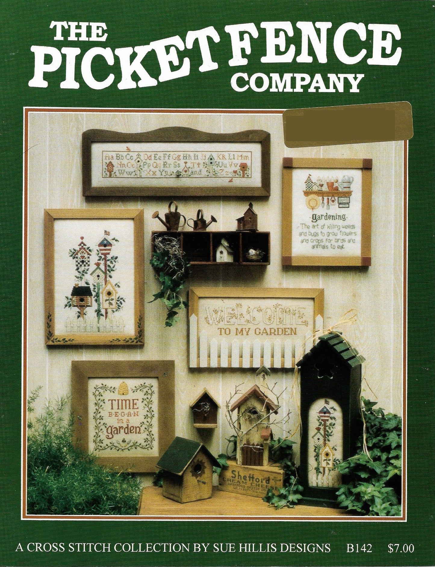 Sue Hillis The Picket Fence Company B142 gardening cross stitch pattern