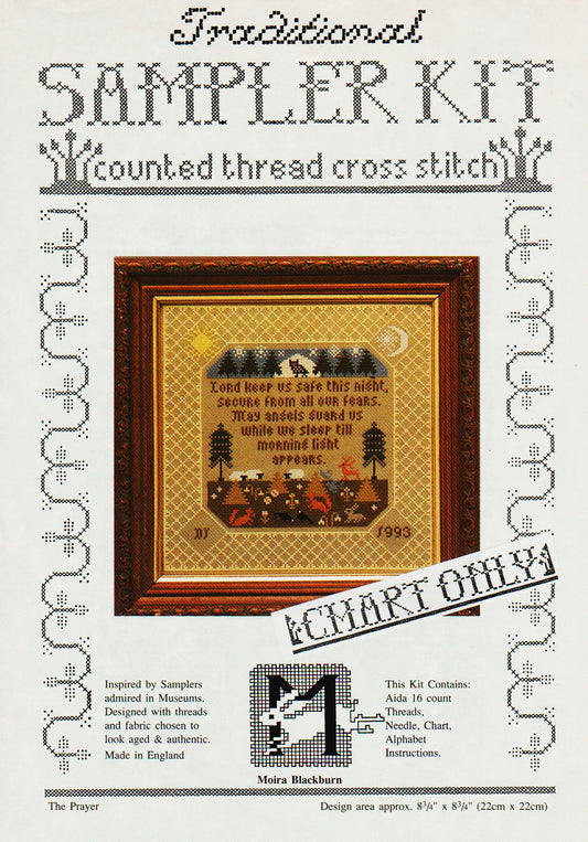 Moira Blackburn The Prayer Sampler cross stitch pattern
