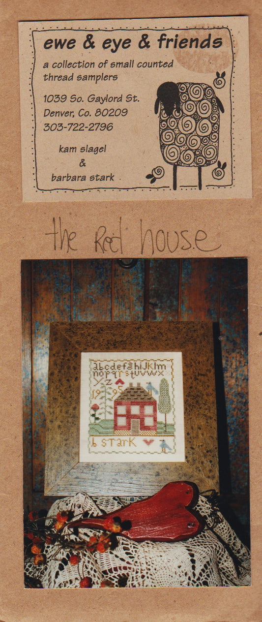 Ewe & Eye The Red House cross stitch sampler pattern