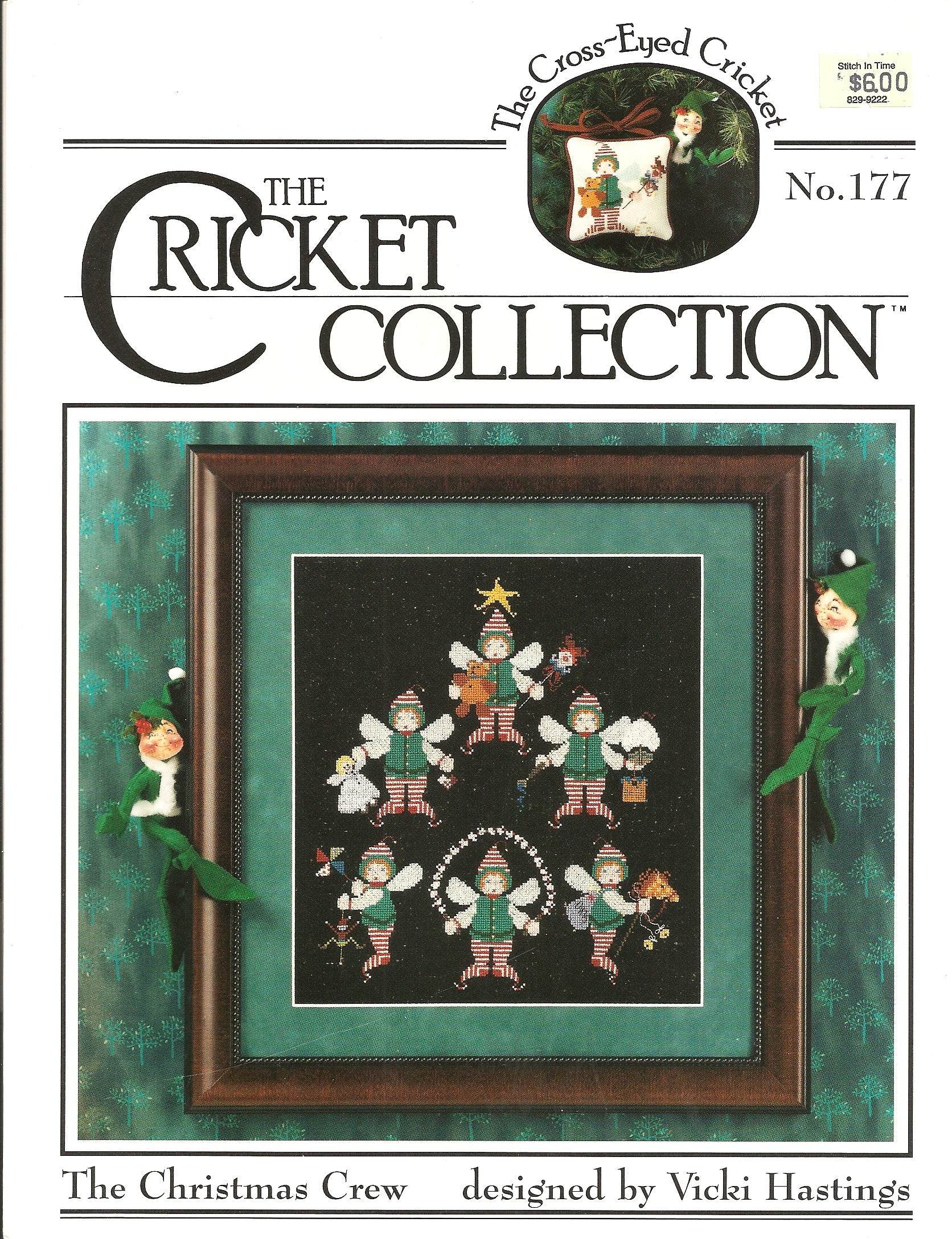 Cricket Collection The Christmas Crew CC 177 cross stitch leaflet