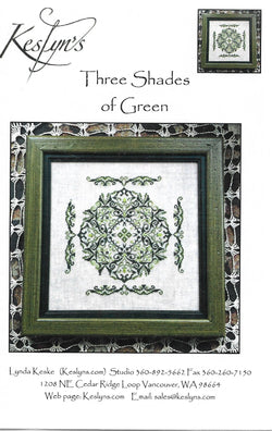 Keslyn's Three Shades of Green cross stitch pattern