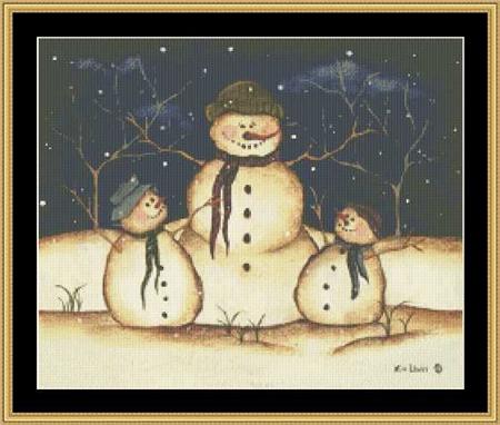 Three Snowmen pattern