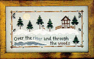 Little House Needleworks Through The Woods christmas cross stitch pattern