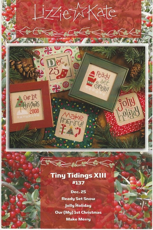 Lizzie Kate Tiny Tidings XIII LK137 christmas cross stitch pattern