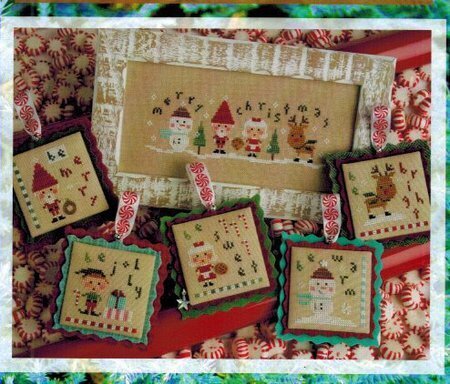 Lizzie Kate Tiny Tidings XXI LK176 christmas ornament cross stitch pattern